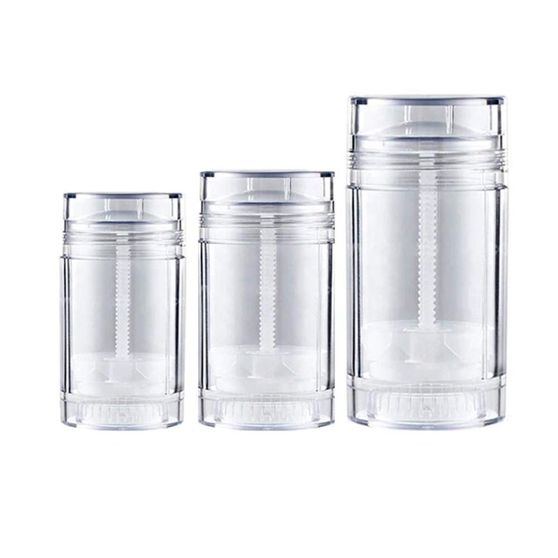 glasstore 4 Pcs Deodorant Container Clear Empty Twist-up Tubes DIY Deodorant Stick Containers Bottom Filling Gel Cosmetics Lip Balm Tube Bottle (75ml/2.5oz) - Image 5